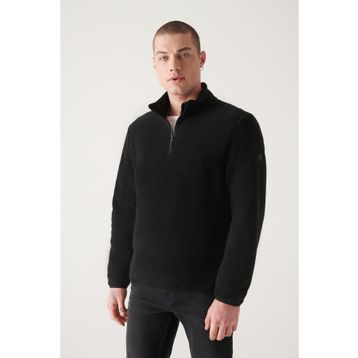 Avva E001068 Erkek Dik Yaka Basic Yarım Fermuarlı Polar Sweatshirt