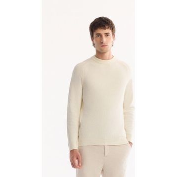 AVVA Erkek Ekru Bisiklet Yaka Soft Touch Dokulu Triko Regular Fit Kazak A52Y5050