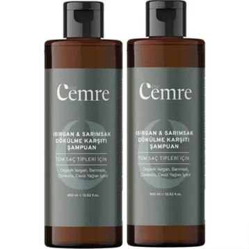 Awe Cemre 2x400 ml Saç Dökülmelerine Karışı Yağlı Saçlar İçin Isırgan Sarımsak Şampuanı