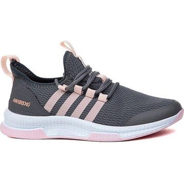 Awidox 053 Açık Gri Beyaz Fileli Erkek Spor Ayakkabı
