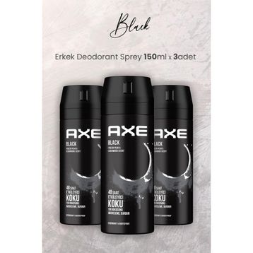 Axe Black 150 ML 3'lü Erkek Deodorant