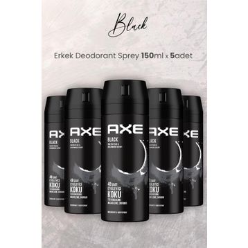 Axe Black 5x150 ml Erkek Sprey Deodorant