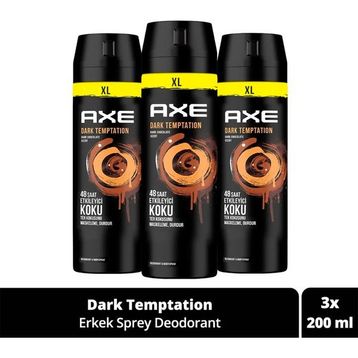 Axe Dark Temptation XL 3x200 ml Erkek Sprey Deodorant