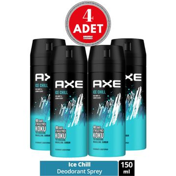 Axe Ice Chill 4x150 ML Erkek Sprey Deodorant