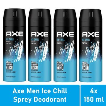 Axe Ice Chill 4x150 ML Erkek Sprey Deodorant