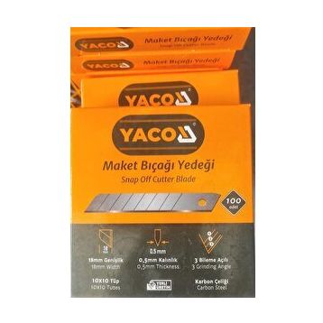 Ay-Civ 0.5 mm 100 Adet 10 Paket Geniş Falçata Maket Bıçağı Ağzı Yedeği