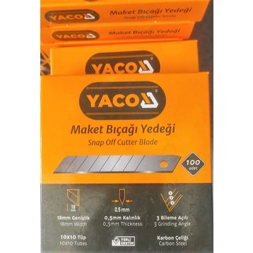 Ay-Civ 0.5 mm 100 Adet 10 Paket Geniş Falçata Maket Bıçağı Ağzı Yedeği