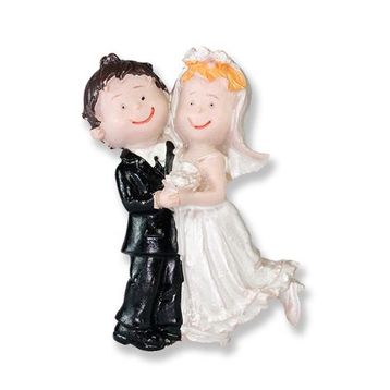 Ayağı Havada Gelin ve Damat 12 Adet Biblo