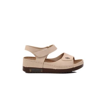 Ayakmod 07-109 RR Bej Kalın Taban Kadın Anatomik Sandalet