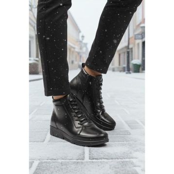 Ayakmod 293112 Z Siyah Cilt Kadın Bot