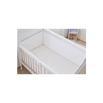 Aybi Baby 4 Parça Beyaz 70x130 cm Beşik Kenar Koruyucu Set