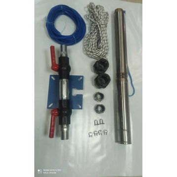 Aycı Mühendislik 4SD6/8 1 Hp Alarko Trifaze 40 mt Yassı Kablolu 80 mt Halatlı Çift Vanalı Akıtma Başlıklı Takım Dalgıç Pompa