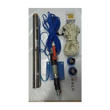 Aycı Mühendislik 4SDM6/8 1 Hp Alarko 40 mt Yassı Kablolu Panolu 80 mt Halatlı Çift Vanalı Akıtma Başlıklı Monofaze Takım Dalgıç Pompa