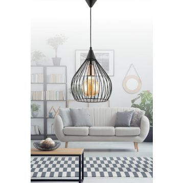 Aydın Homelight Armut Tekli Siyah Sarkıt Avize