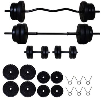 Aydın Sport 38 kg Z Barlı ve Düz Barlı Dambıl Halter Seti
