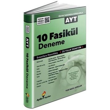 Aydın Yayınları AYT 10 Fasikül Deneme