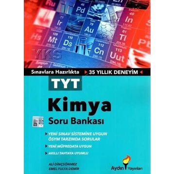 Aydın Yayınları TYT Kimya Tamamı Video Çözümlü Soru Bankası