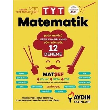 Aydın Yayınları TYT Matematik 12 Deneme - MatŞef