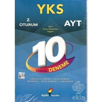 Aydın YKS 2.Oturum AYT 10 Fasikül Deneme - kollektif