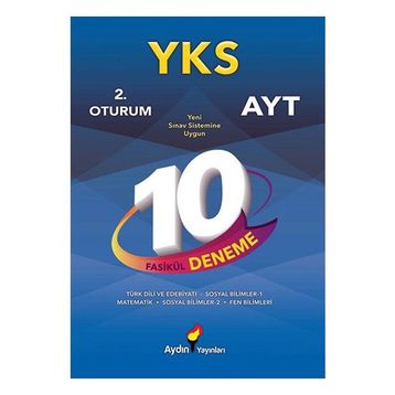 Aydın YKS 2.Oturum AYT 10 Fasikül Deneme - kollektif