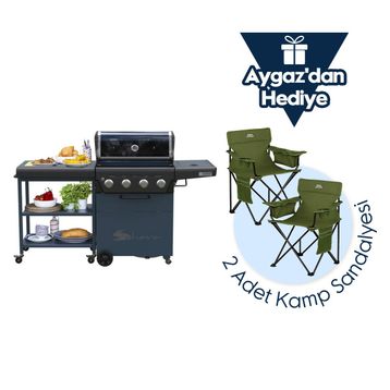 Aygaz X475 Gri Mavi Klasik Barbekü