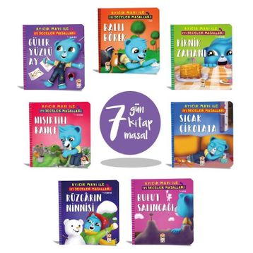Ayıcık Mavi ile İyi Geceler Masalları Seti-7 Kitap Takım - Kolektif
