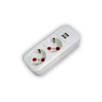 Ayka 77 202 00 2li Usb Çıkışlı Topraklı Grup Priz