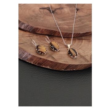 Aykat SET-391 Kadın Gümüş Takı Seti