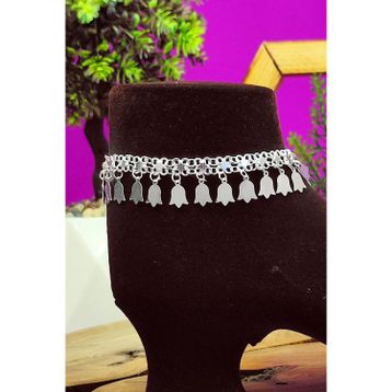 Aykat THL-38 925 Ayar Yöresel Pullu Gümüş Halhal