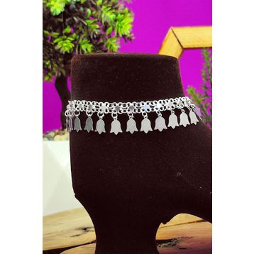 Aykat THL-38 925 Ayar Yöresel Pullu Gümüş Halhal