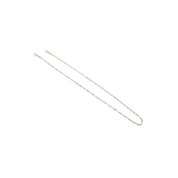 Aykat ZNC-22 Singapur Zincir Uzunluk 40 cm Zinciri Beyaz Rengi Burgu Modeli Gümüş Kolye