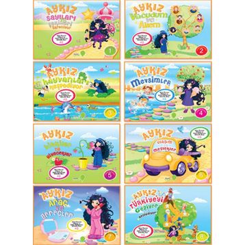 Aykız Okul Öncesi Dikkat ve Zeka Geliştirme Etkinlik Seti +5 8 Kitap Takım - Heyet-Kurul-Komisyon