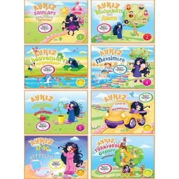 Aykız Okul Öncesi Dikkat ve Zeka Geliştirme Etkinlik Seti +5 8 Kitap Takım - Heyet-Kurul-Komisyon