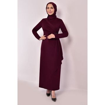 Ayşe Melek 2580 Bordo Abiye Kadın Elbise