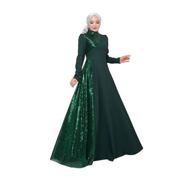 Ayşe Melek 2719 Zümrüt Abiye Kadın Elbise
