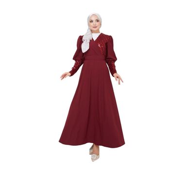 Ayşe Melek 2739 Bordo Abiye Kadın Elbise