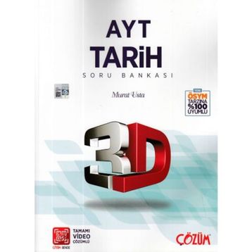 AYT 3D Tarih Tamamı Video Çözümlü Soru Bankası Çözüm Yayınları