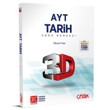 AYT 3D Tarih Tamamı Video Çözümlü Soru Bankası Çözüm Yayınları