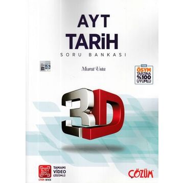 AYT 3D Tarih Tamamı Video Çözümlü Soru Bankası Çözüm Yayınları