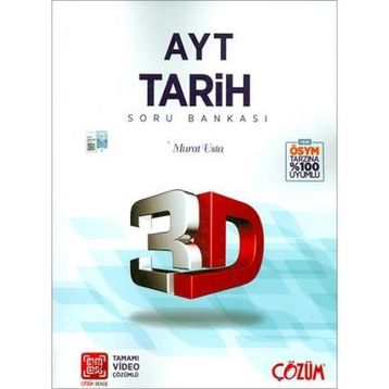 AYT 3D Tarih Tamamı Video Çözümlü Soru Bankası Çözüm Yayınları