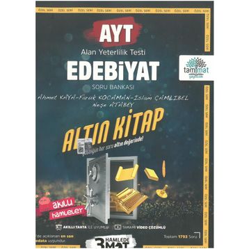 AYT Edebiyat Altın Kitap Tamamı Video Çözümlü Soru Bankası Kollektif Tammat Yayınları
