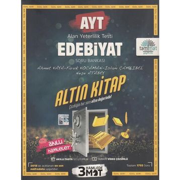 AYT Edebiyat Altın Kitap Tamamı Video Çözümlü Soru Bankası Kollektif Tammat Yayınları
