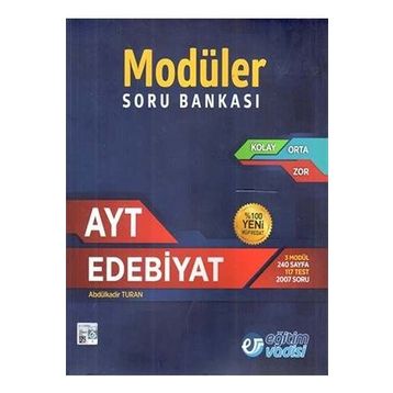 AYT Edebiyat Soru Bankası - Eğitim Vadisi Yayınları
