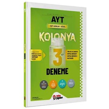 AYT Eşit Ağırlık Sözel Kolonya 3 Deneme-Metin Yayınları