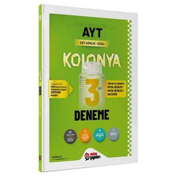 AYT Eşit Ağırlık Sözel Kolonya 3 Deneme-Metin Yayınları