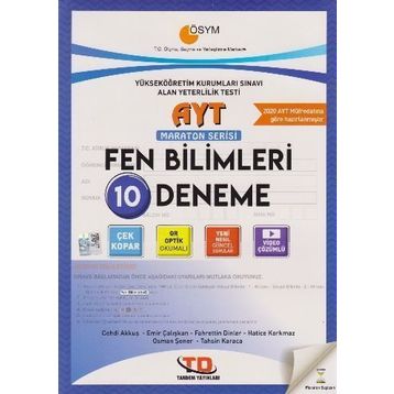AYT Fen Bilimleri 10 lu Maraton Serisi Deneme-Tandem Yayınları