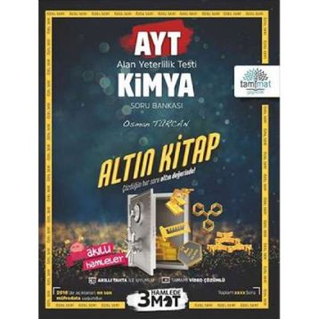 AYT Kimya Altın Kitap Tamamı Video Çözümlü Soru Bankası Osman Türcan Tammat Yayınları