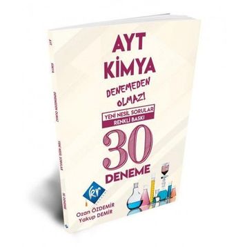 AYT Kimya Denemeden Olmaz 30 Deneme-KR Akademi Yayınları