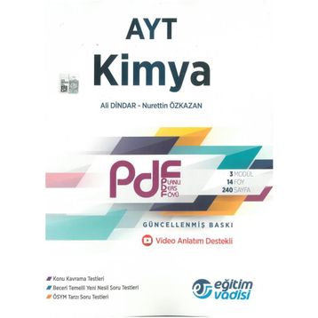AYT Kimya Güncel PDF Planlı Ders Föyü-Eğitim Vadisi