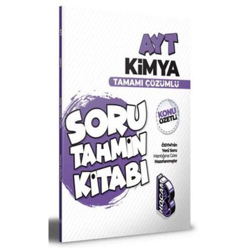 AYT Kimya Konu Özetli ve Tamamı Çözümlü Soru Tahmin Kitabı